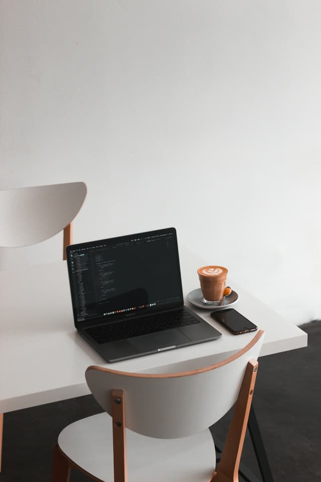 Laptop with code on screen